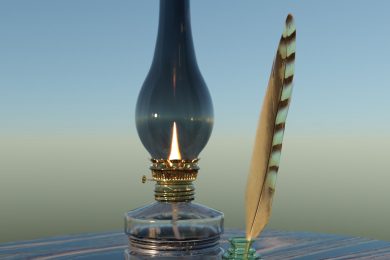 Lamp and quill realism test
Animation here: https://cdn-animation.artstation.com/p/video_sources/000/355/159/lampflicker.mp4