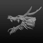 Shinto Dragon head for 3D printing