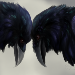 Ravens love - digital painting