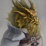 Rhoedanaar dragonborn paladin - digital painting