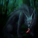 The big eldritch wolf - digital illustration